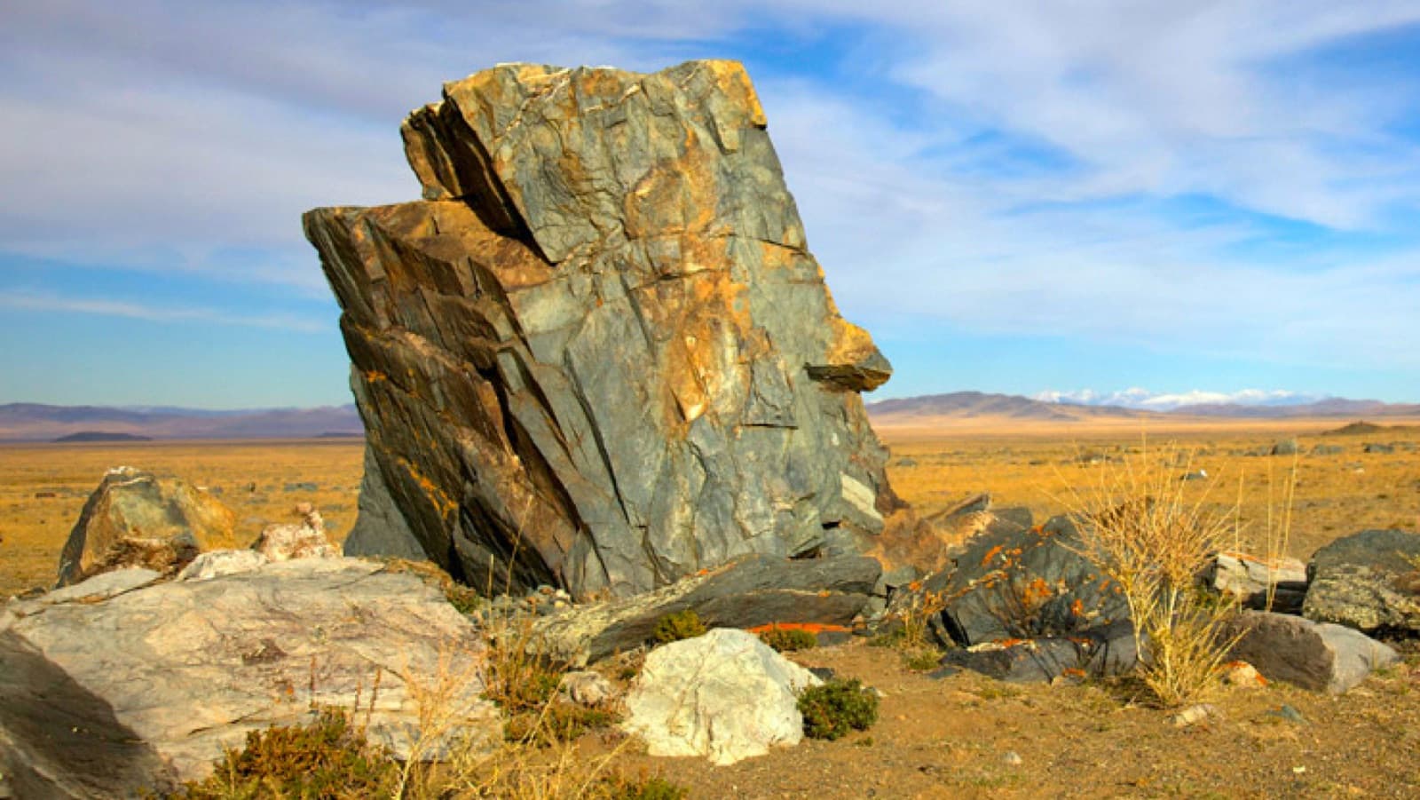 Осенний лес в долине, накрытый густым утренним туманом, вид сверху